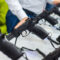 Gun Display Stands. Pistols for sale in the store.